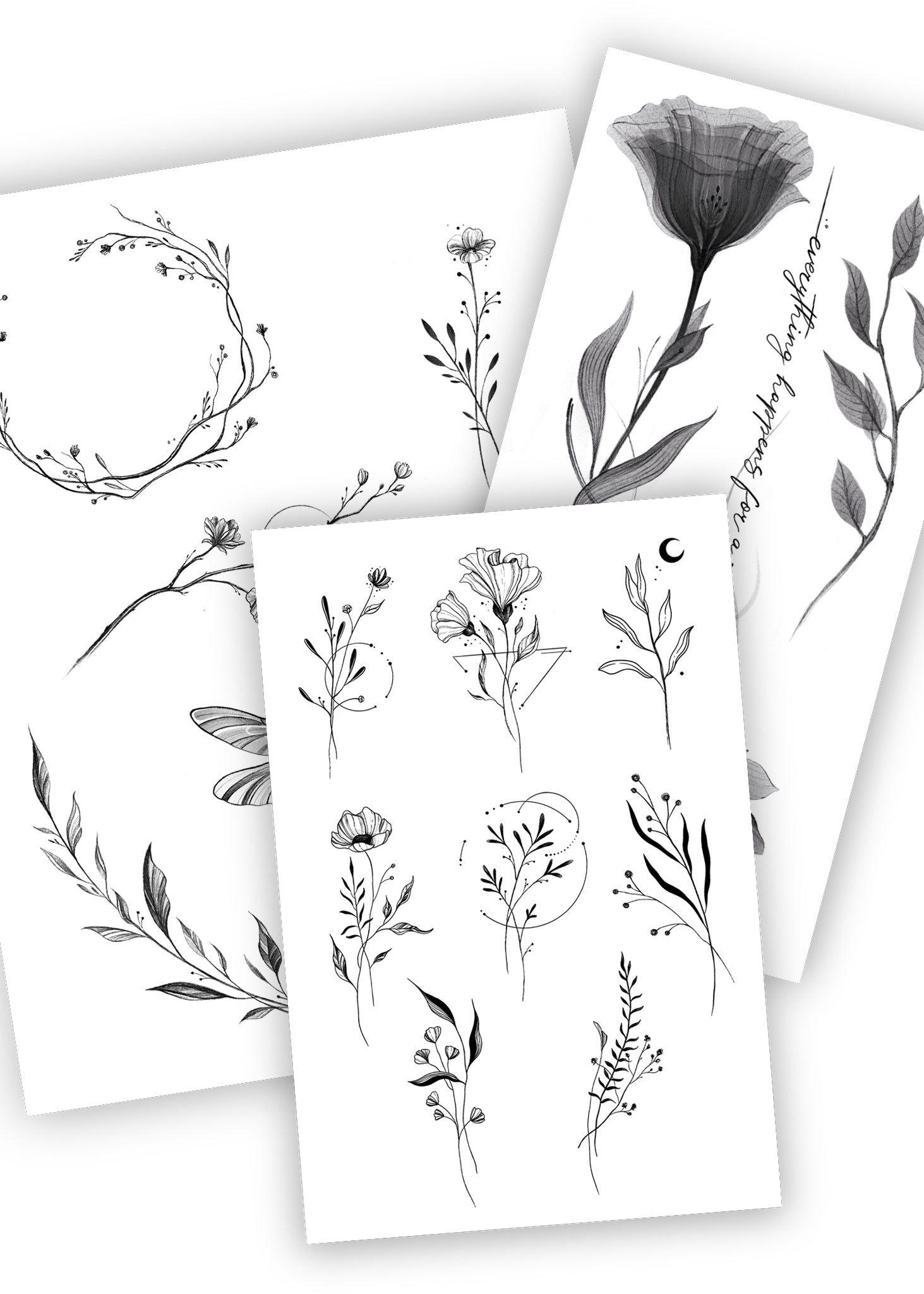 Floral Tattoo Pack (3x)