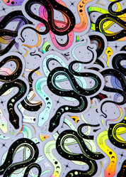 Snakes Holographic Sticker