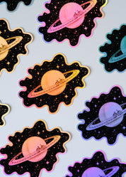 Saturn Holographic Sticker